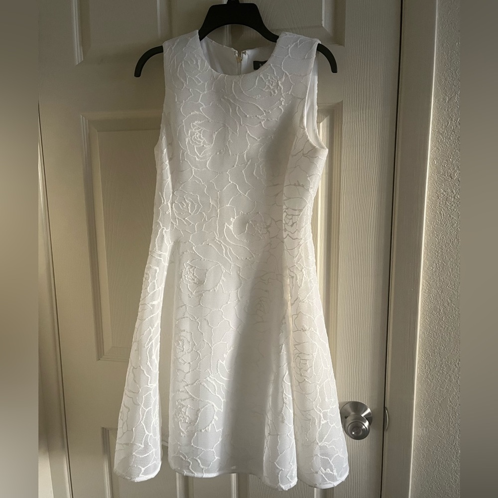 White DNKY floral dress